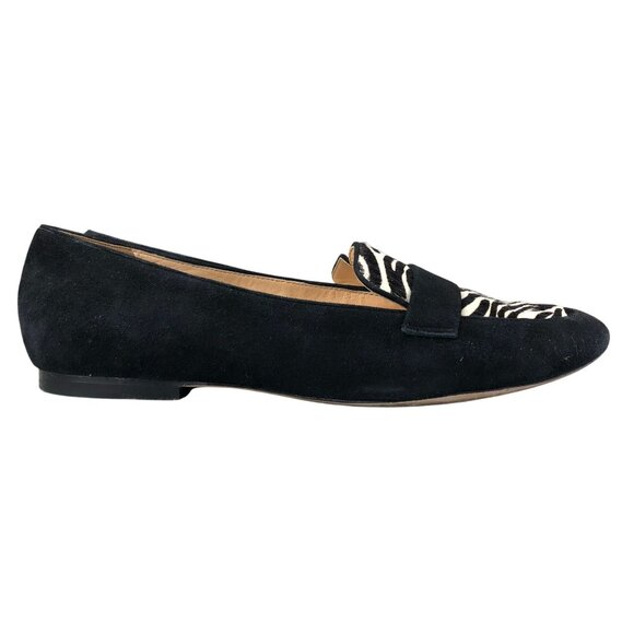 Cole Haan Women's Size 9.5B Dakota Black White Suede Calf Hair Zebra Loafers - Picture 1 of 15